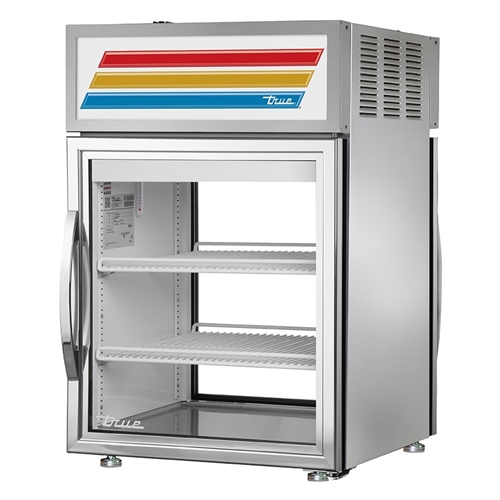 True GDM-05PT-S-HC~TSL01 Refrigerator Merchandiser Countertop 24" Pass-thru