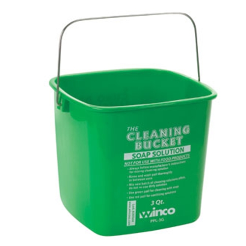 Winco PPL-3G 3 Quart Green Bucket