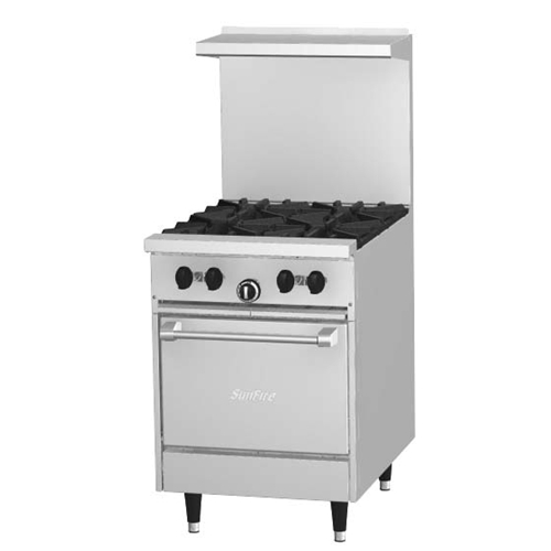 Garland X24-4L Sunfire 4 Burner Range With Space Saver Oven