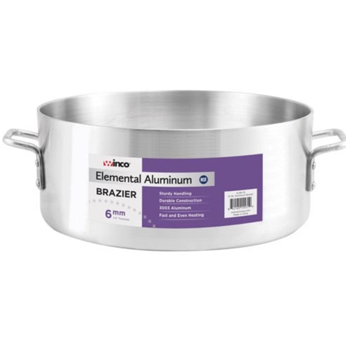 Winco ALBH-40 Aluminum Brazier, 40 Quart