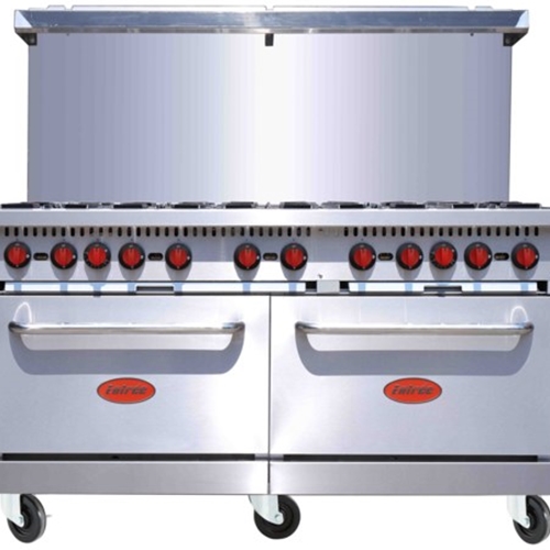 Entree R10-C Range, gas, 60", 10 open burners, 2 standard ovens